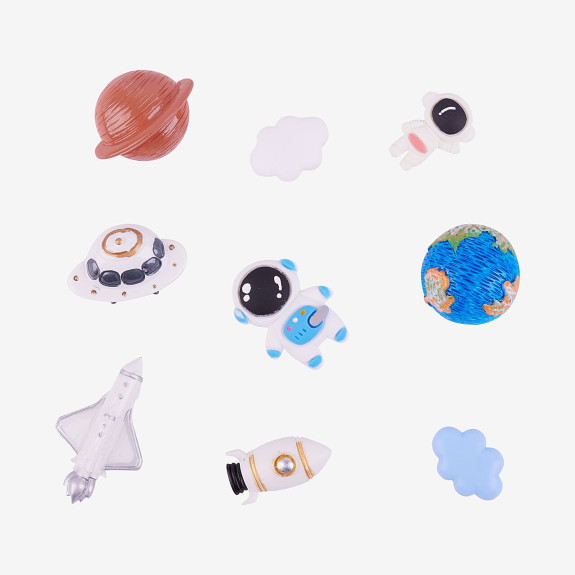 Amulety - ozdoby na boty Amuletz Universe explorer mix Coqui
