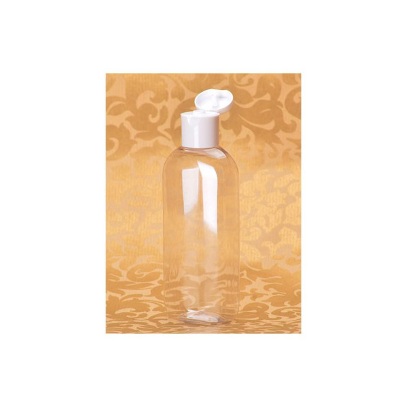 Plastová lahvička s odklápěcím uzávěrem čirá,100 ml