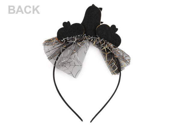 Čelenka do vlasů Halloween / čarodějnice černá