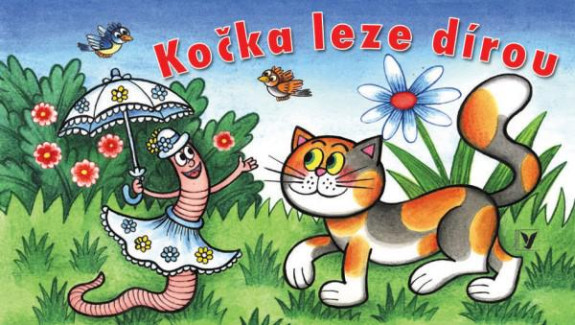 Knížka Leporelo Kočka leze dírou 16x9cm