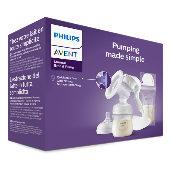 Odsávačka mateřského mléka manuální SCF430/20 Philips Avent