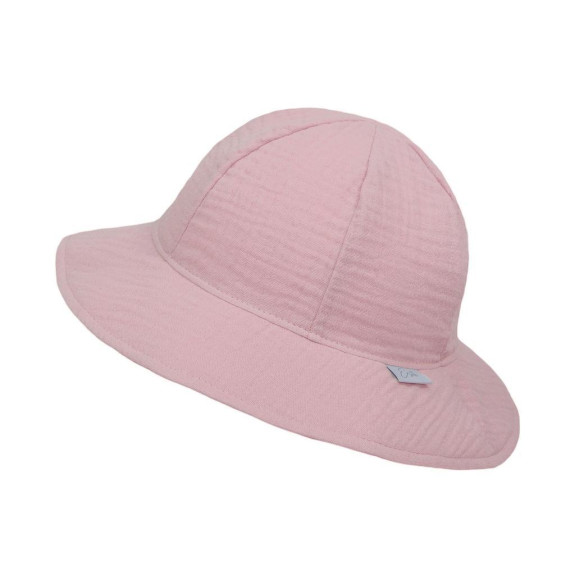 Dívčí klobouk mušelín Powder pink Esito