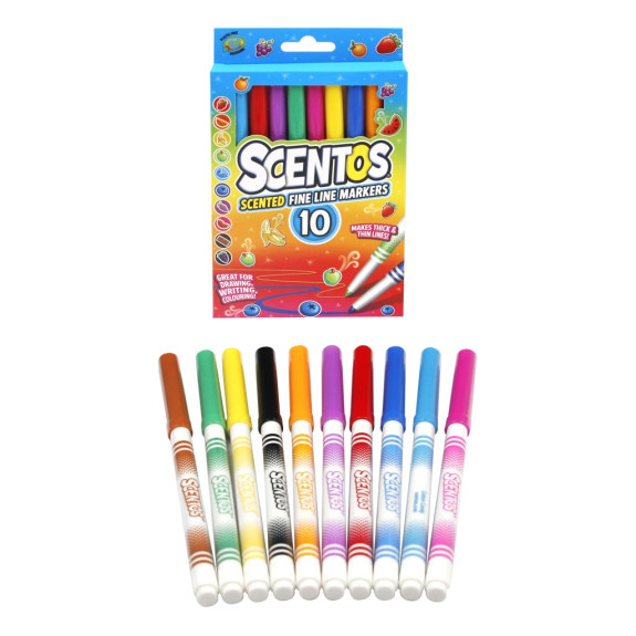 Fixy voňavé Scentos tenké 10 ks