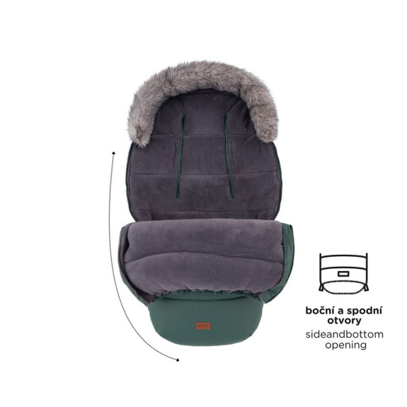 Set zimní fusak Comfy 4 v 1 + rukavice na kočárek Furry Petite & Mars