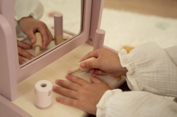 Toaletní stoleček dřevěný Pink Little Dutch