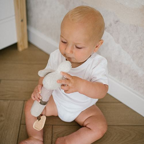 Hračka pískací s kousátkem Houska Zoe 3 m+ Babyono