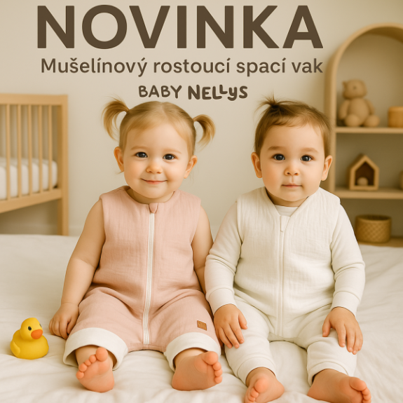 Mušelínový spací vak se zahrnovacími nohavičkami - béžový Baby Nellys