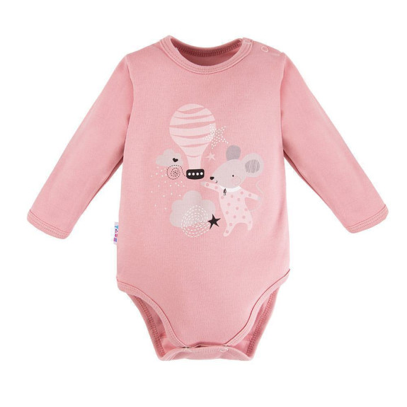 Body Mellow s dlouhým rukávem růžové Eevi
