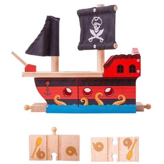 Pirátská galéra Bigjigs Rail