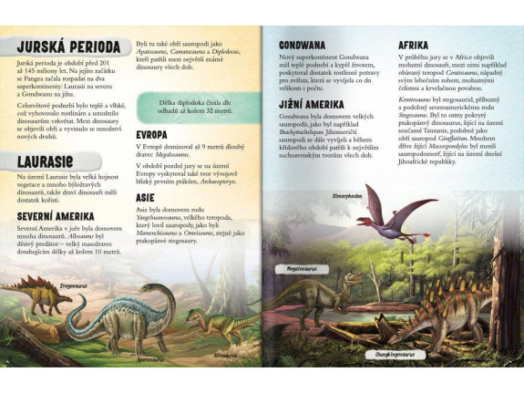 Atlas dinosaurů Kniha se samolepkami