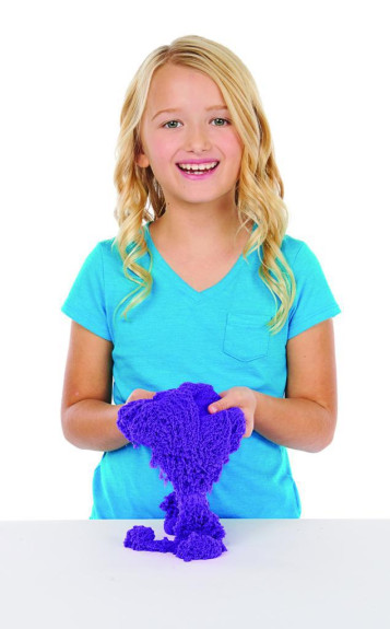 Kinetic sand krabice tekutého písku s podložkou fialová