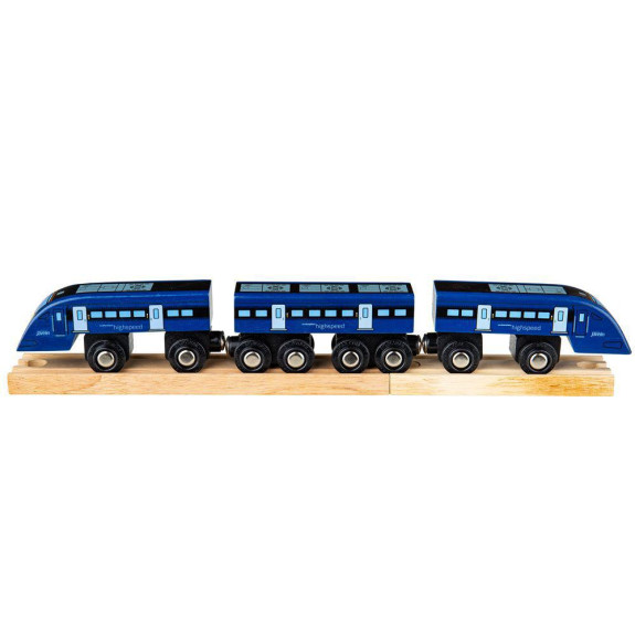 Rychlík High Speed 1 modrý Bigjigs Rail