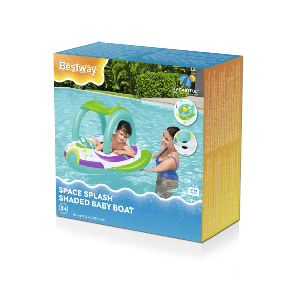Dětský nafukovací člun se stříškou Space Splash Bestway