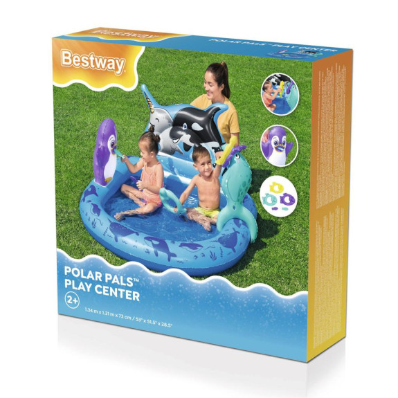 Nafukovací hrací centrum Polar Pals, 1,34 m x 1,31 m x73 cm