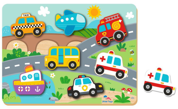 Vkládací puzzle Doprava 2Kids Toys