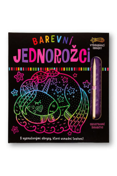 Barevní jednorožci - Vyškrabávací obrázky