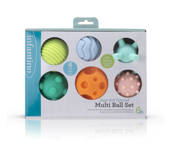 Míčky s texturami Super Soft 6 ks Infantino