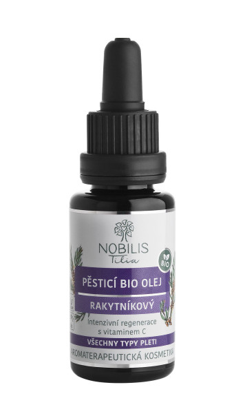 Pěsticí BIO olej rakytníkový 20 ml fialové sklo Nobilis Tilia