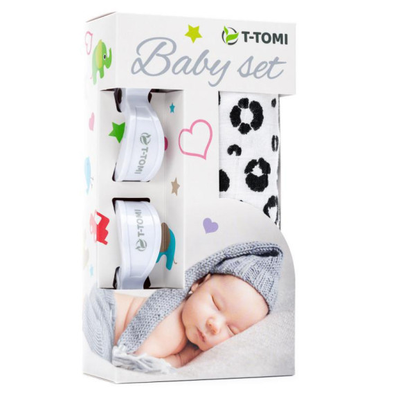 Baby set - bambusová osuška + kočárkový kolíček