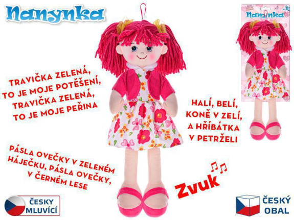 Panenka Nanynka 50 cm měkké tělo česky mluvící a zpívající