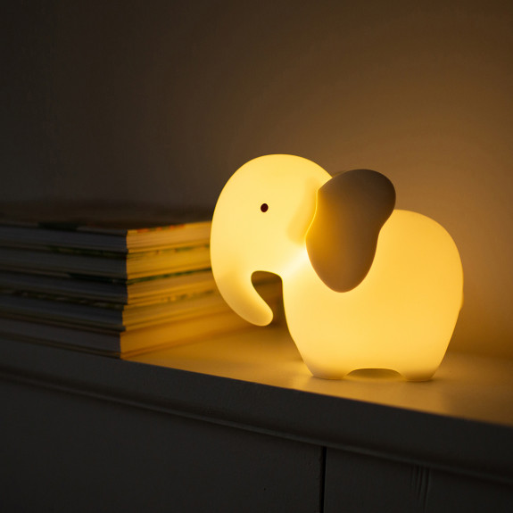 LED silikonová noční lampička Rgb s dálkovým ovladačem - slon Mary's