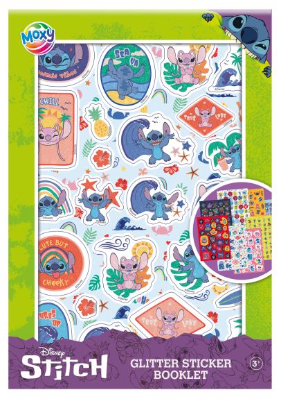 Třpytivé samolepky Stitch A5 8 archů
