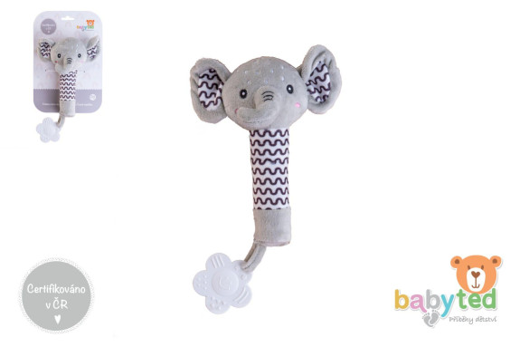 Pískátko/kousátko plyš 25 cm 0 m+ Babyted