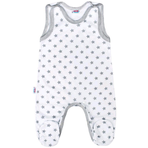 Kojenecké dupačky New Baby Classic II šedé s hvězdičkami