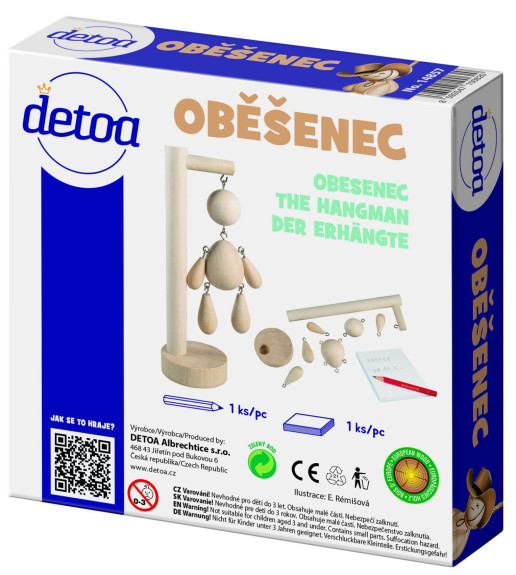 Oběšenec společenská dřevěná hra Detoa
