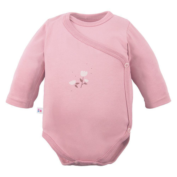 Zavinovací body Petite s dlouhým rukávem růžové květinky Eevi