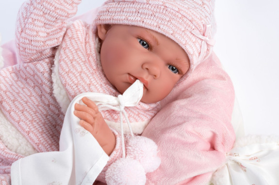 Obleček pro panenku miminko New Born velikosti 40-42 cm s doplňky Llorens