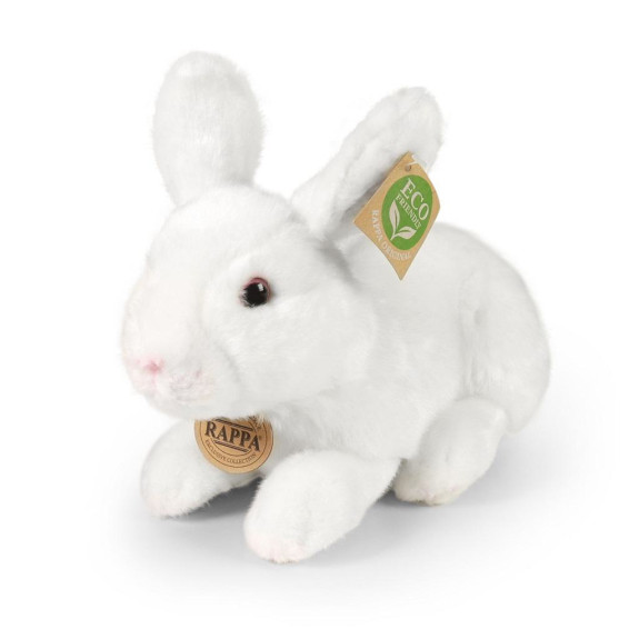 Plyšový králík bílý ležící 23 cm Eco-Friendly Rappa