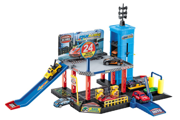 Garáž s výtahem a čerpací stanicí 57x35x33 cm