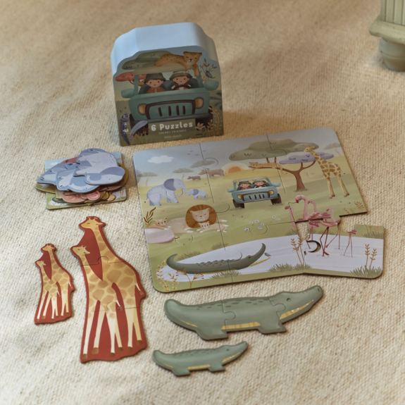 Puzzle 6v1 Safari Friends Little Dutch