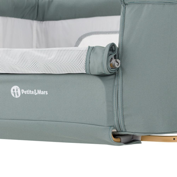 Postýlka dětská polohovatelná Grace Compact Foggy Green Petite&Mars