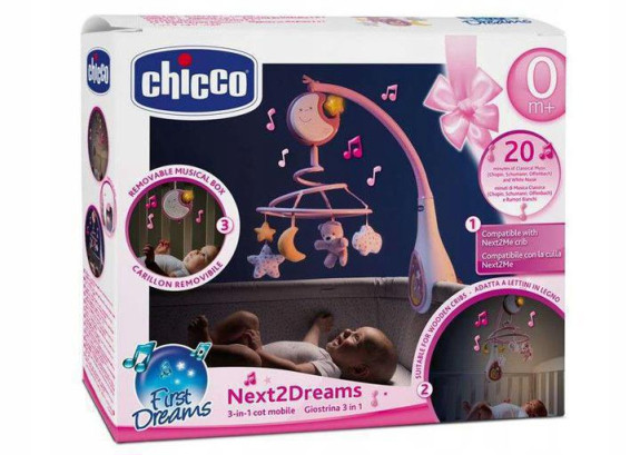 Kolotoč nad postýlku 3v1 Next2Dreams Chicco
