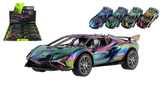 Auto sportovní 18 cm na setrvačník se světlem a zvukem