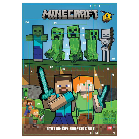 Adventní kalendář V2 papírenský Minecraft