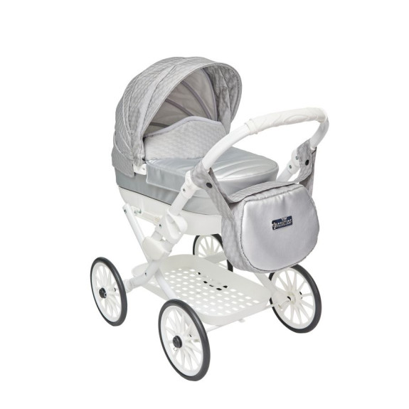 Dětský kočárek pro panenky Kids Elegance stříbrný Jasmine