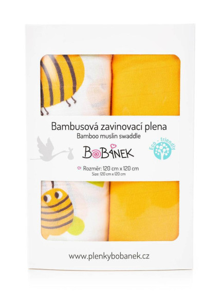 Bambusové zavinovací pleny Duo Pack Bobánek