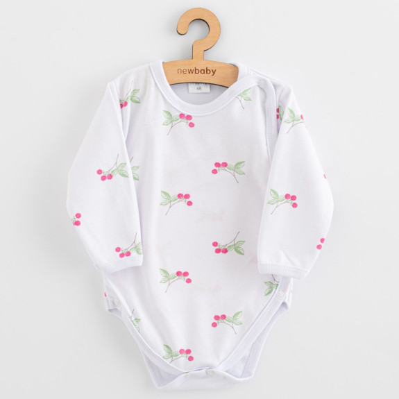 Kojenecké celorozepínací body Classic II raspberry New Baby