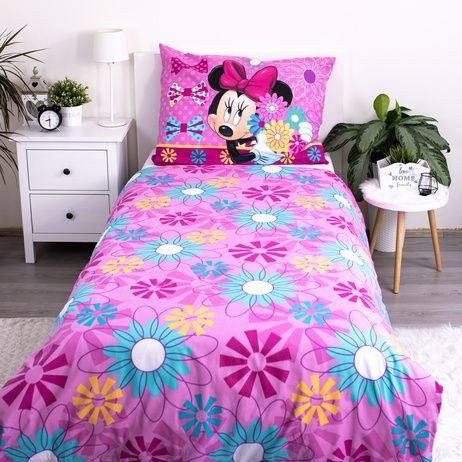 Povlečení Minnie "Bows and Flowers" 140 x 200, 70 x 90 cm Jerry Fabrics