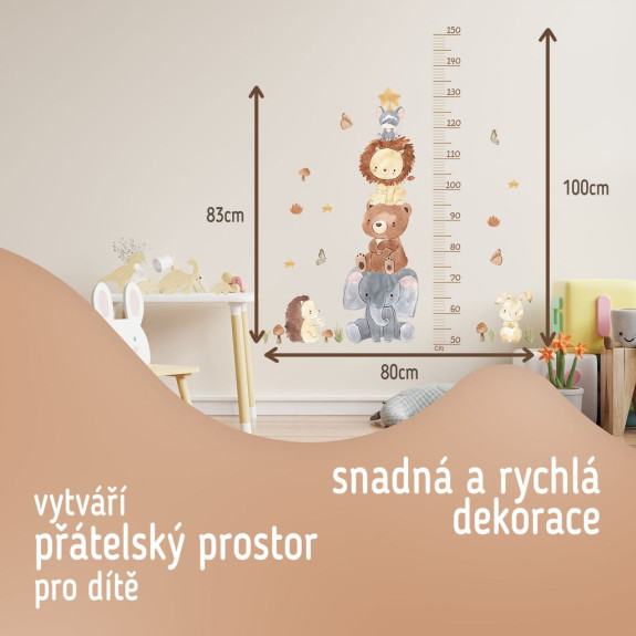 Nástěnné samolepky do dětského pokoje, Animal Pyramid Sipo