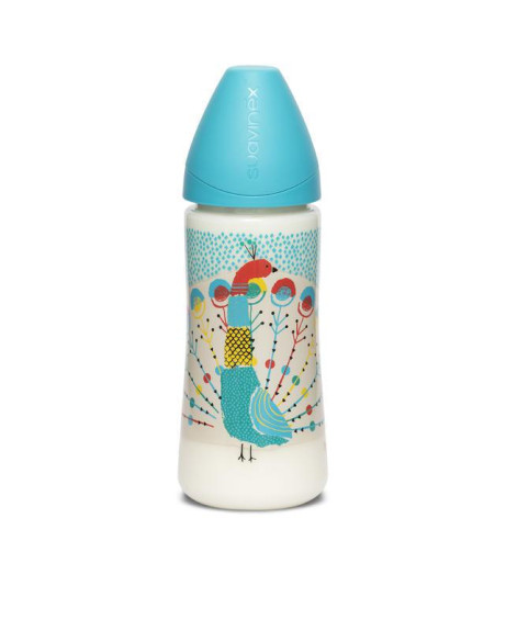 Kojenecká láhev kulatá silikonová savička Suavinex 360 ml