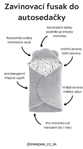 Fusak/zavinovačka/deka do autosedačky Royal Sleepee