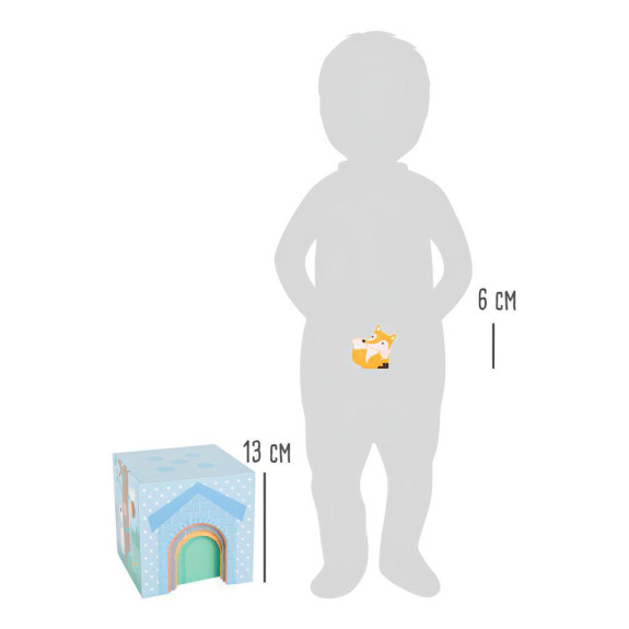 Skládací věž pastelová se zvířátky small foot