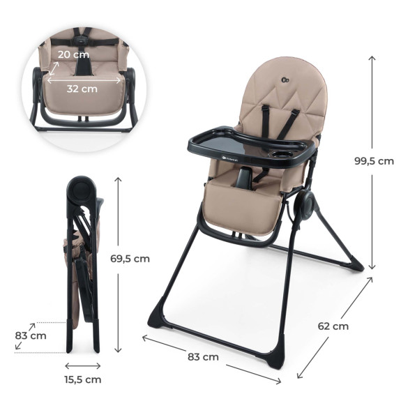 Židlička jídelní Binci Kinderkraft