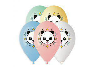 Balónek pastel 33 cm Panda potisk 10 ks
