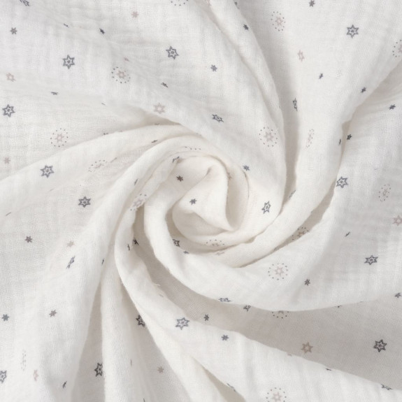 Mušelínové prostěradlo Design s gumou 60 x 120 cm BabyMatex