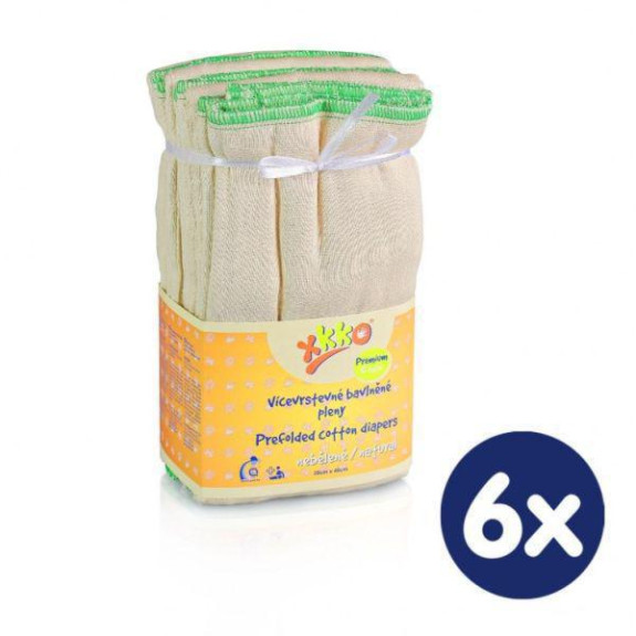 Vícevrstvé plenky KIKKO (4/8/4) - NEBĚLENÉ